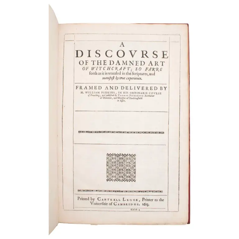 A Discourse of the Damned Art of Witchcraft, so farre forth as it is revealed in the Scriptures, and manifest by true experience