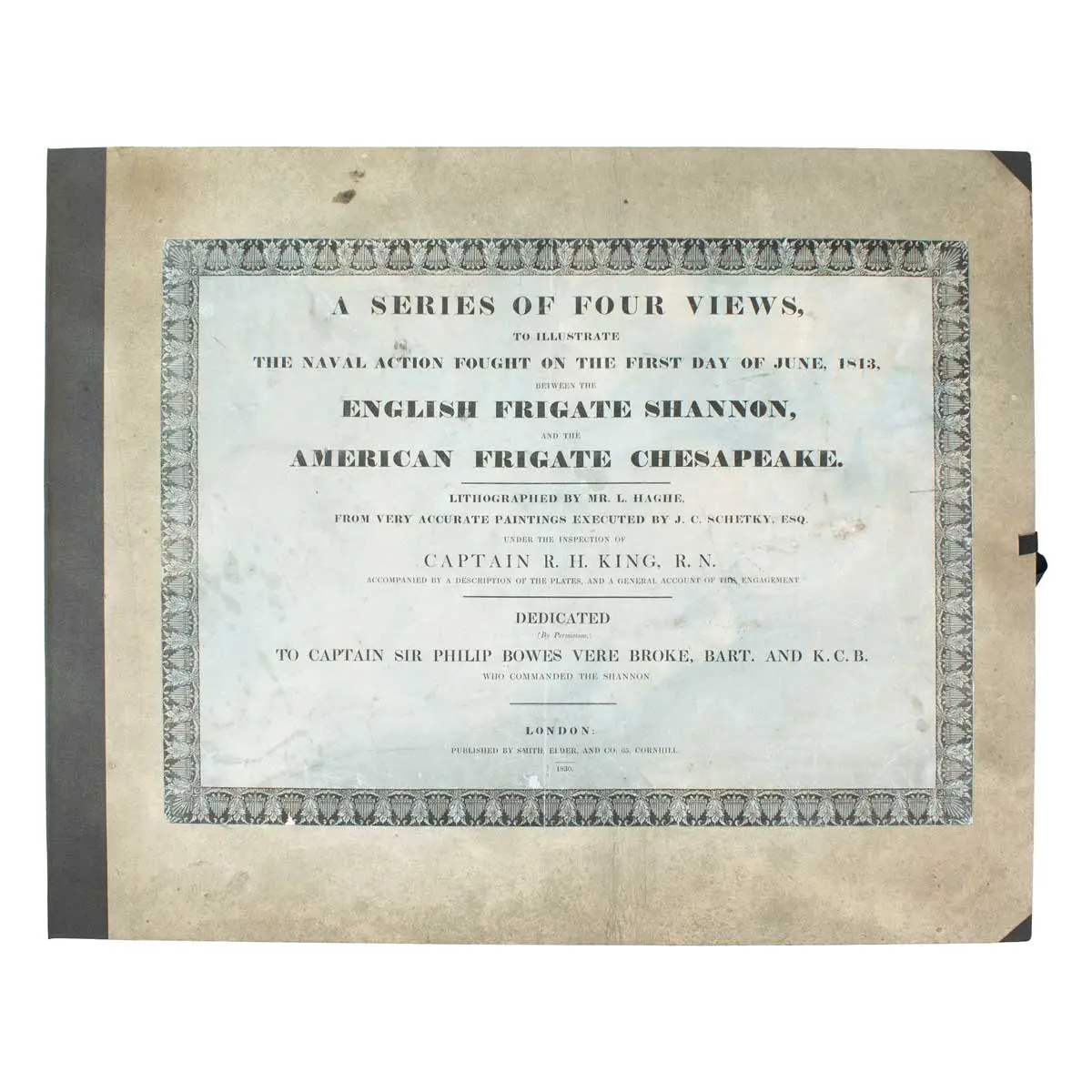 A Series of Four Views, to Illustrate the Naval Action Fought on the First Day of June, 1813 Between the English Frigate Shannon and the American Frigate Chesapeake (5)
