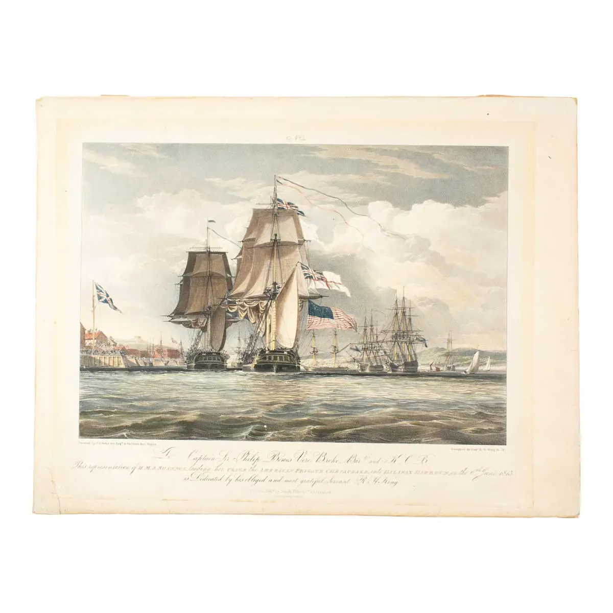 A Series of Four Views, to Illustrate the Naval Action Fought on the First Day of June, 1813 Between the English Frigate Shannon and the American Frigate Chesapeake.