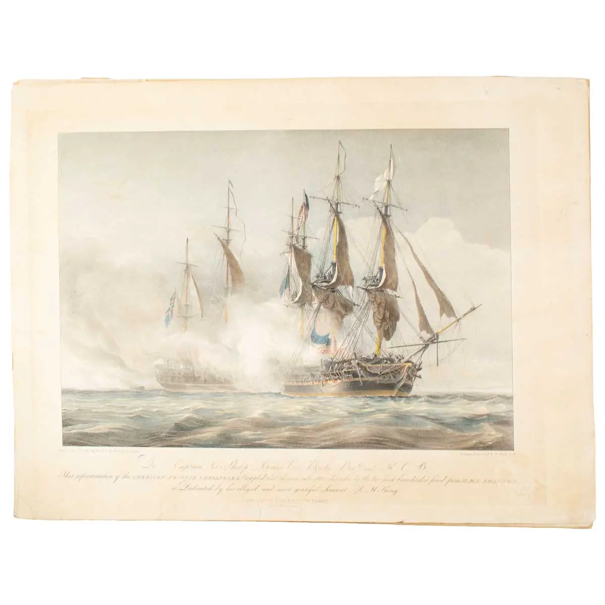 A Series of Four Views, to Illustrate the Naval Action Fought on the First Day of June, 1813 Between the English Frigate Shannon and the American Frigate Chesapeake (4)