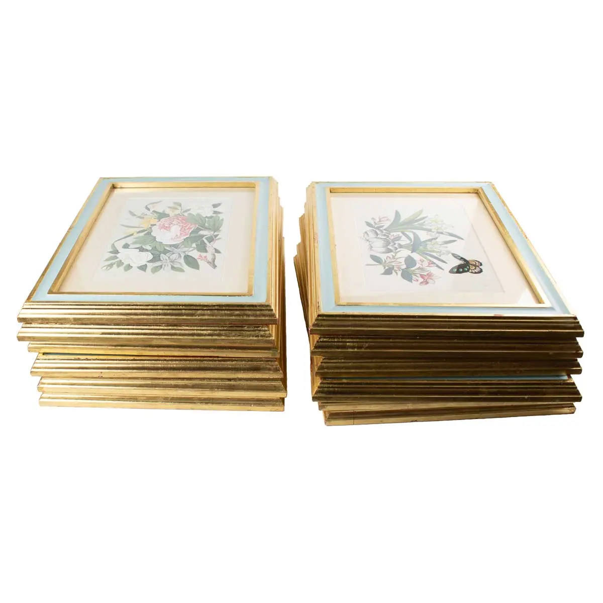 Twelve Beautiful Bouquets many with Butterflies in very attractive frames.