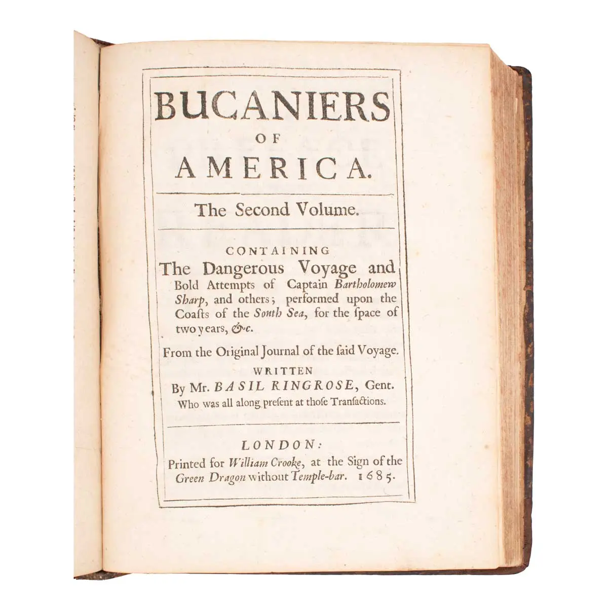 Bucaniers of America: Or, a true Account of the Most Remarkable Assaults Committed of Late Years Upon the Coasts of The West Indies, by the Bucaniers of Jamaica and Tortuga, Both English and French… (5)