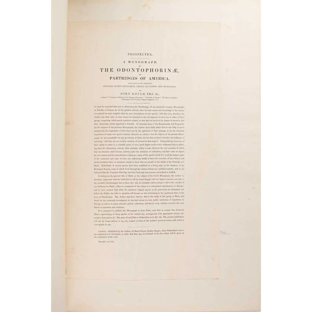 A Monograph of the Odontophorinae, or Partridges of America (3)