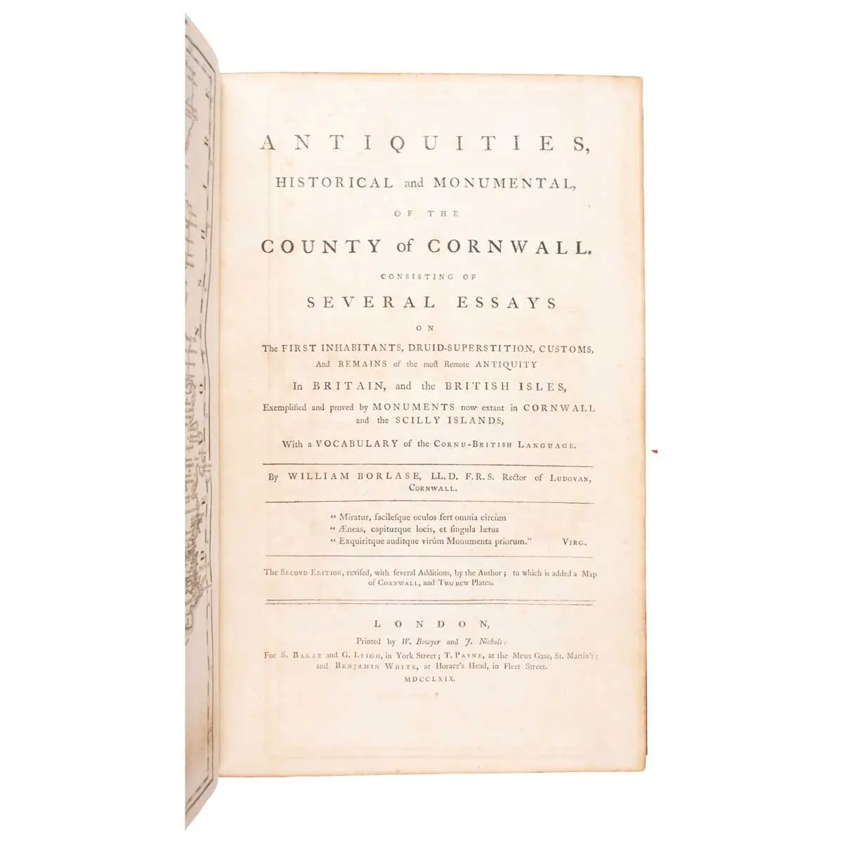 Observations on the Antiquities, Historical and Monumental, of the County of CornwallConsisting of Several Essays on the First Inhabitants, Druid Superstition (2)