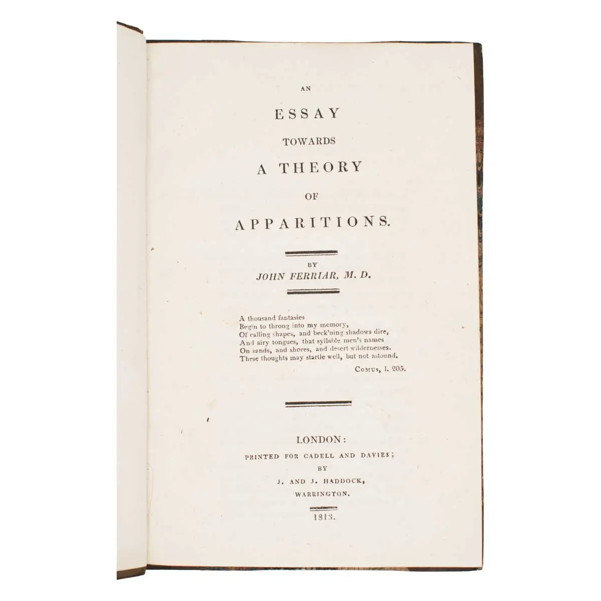 An Essay Towards a Theory of Apparitions,