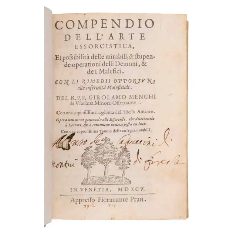 Compendio Dell’Arte Essoterica, Et Possbilita delle mirabili, & stupende operationi delli Demoni, & dei Malefici