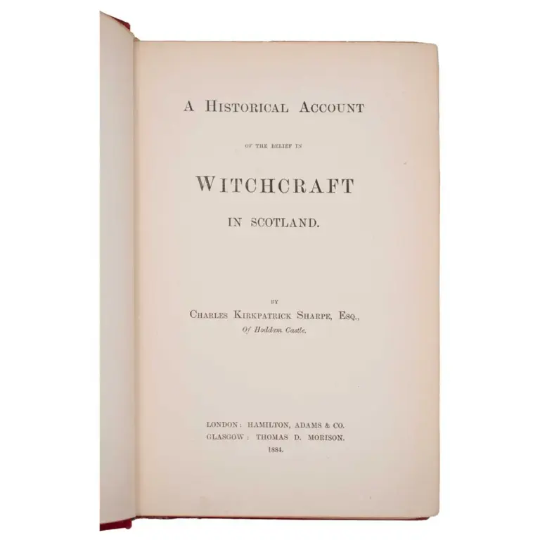 A Historical Account of the Belief in Witchcraft in Scotland