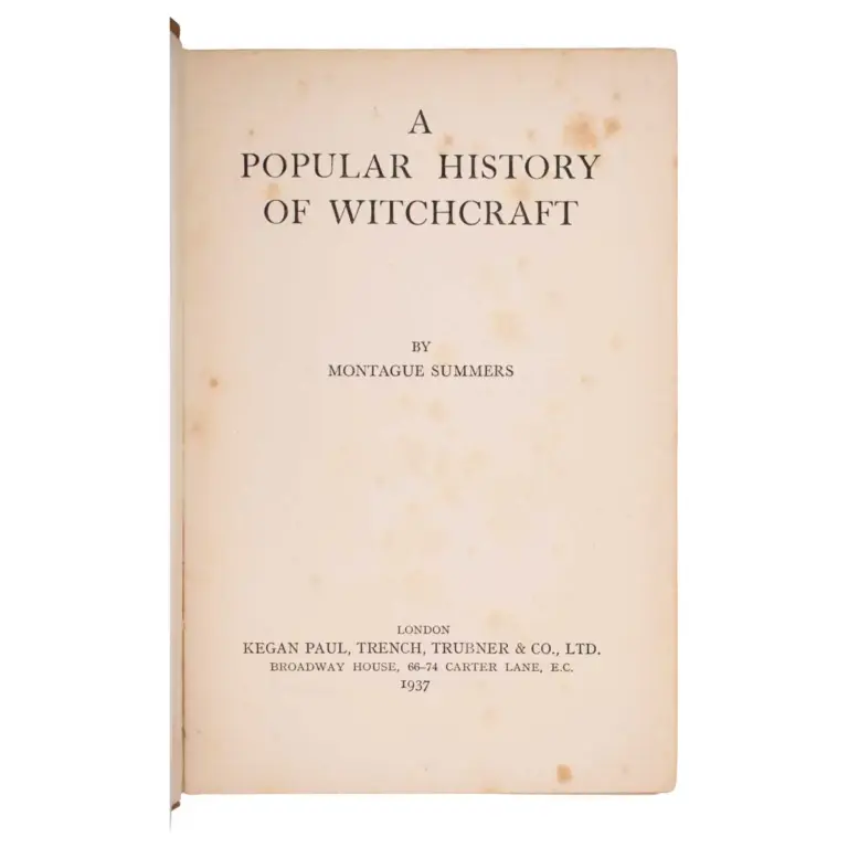 A Popular History of Witchcraft