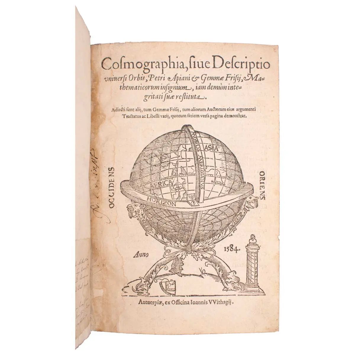 Cosmographia, sive descriptio universis orbis, Patri Apiani & Gemmae Frisii . . . iam demum integritati suae restituta (7)