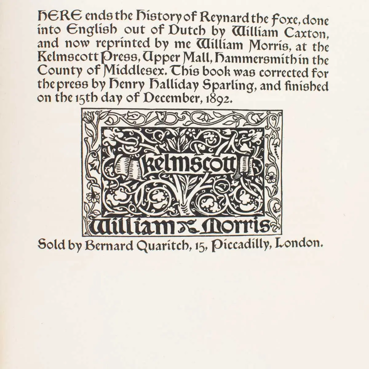 The History of Reynard the Foxe by William Morris (3)