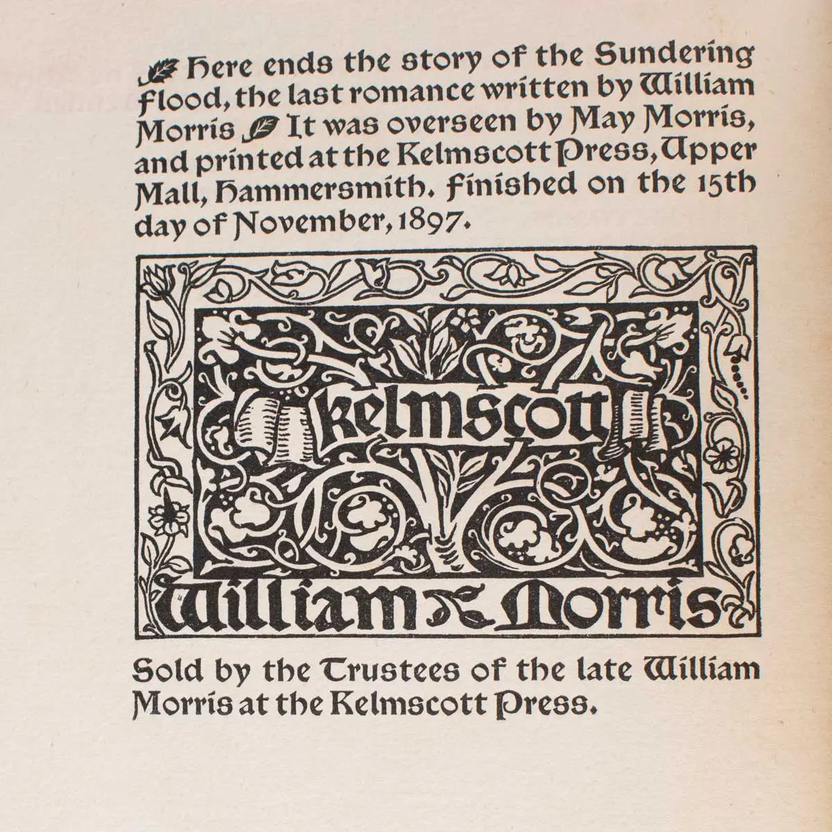 The Sundering Flood. Written by William Morris (4)