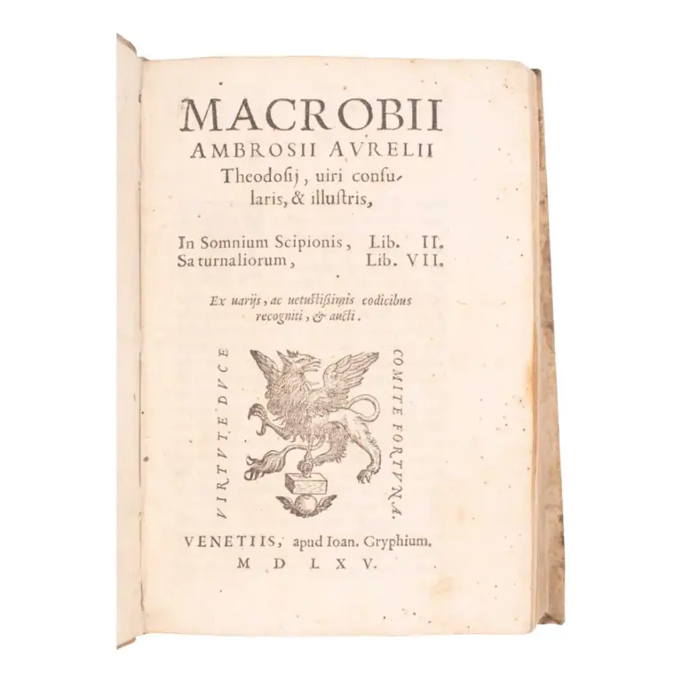 In Somnium Scipionis, Lib. II. Saturnaliorum, Lib. VII. Ex variis, ac vetustissimis codicibus recogniti, & aucti…
