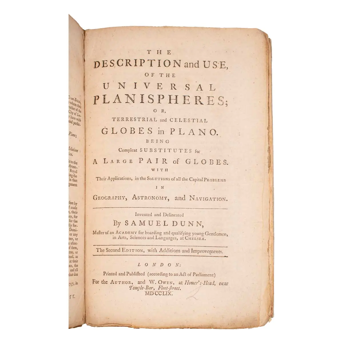 The Description and Use of the Universal Planispheres; or, Terrestrial and Celestial Globes in Plano. Being Compleat Substitutes for A Large Pair of Globes (6)