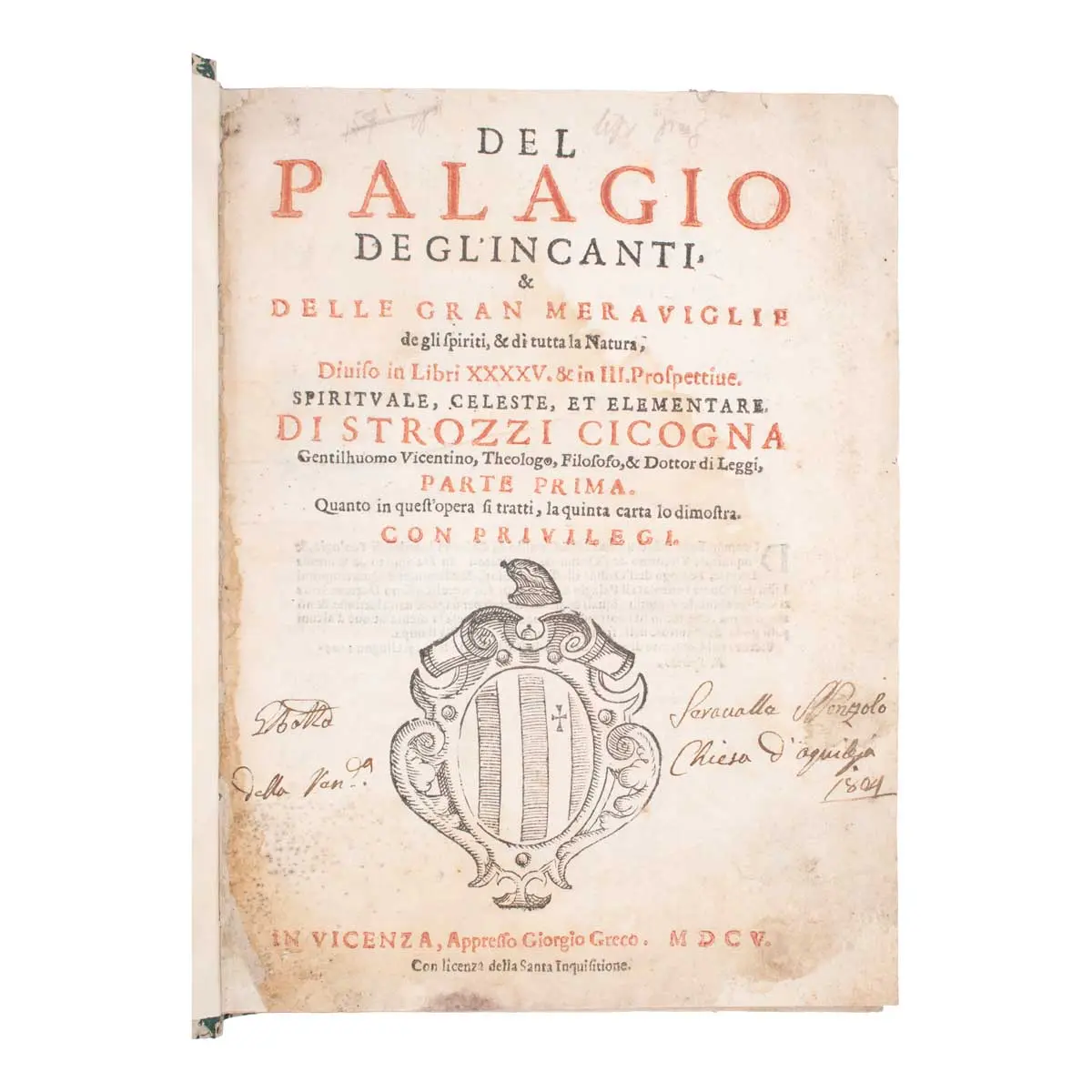 Del Palagio de gl’incanti, et delle gran Meraviglie de gli spiriti, et di tutta la Natura, diviso in Libri XXXXV… (1)