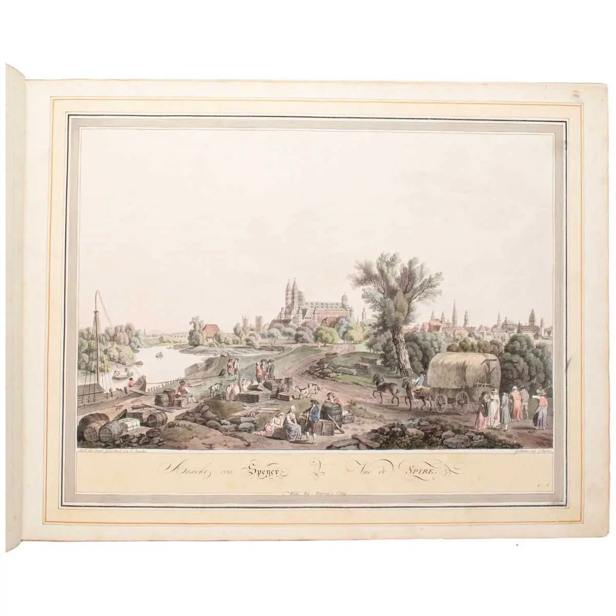 Collection de Cinquante Vues du Rhin. depuis Spire jusqu’à Dusseldorf Dessinees sur lieux d’apres Natur 1798 (5)