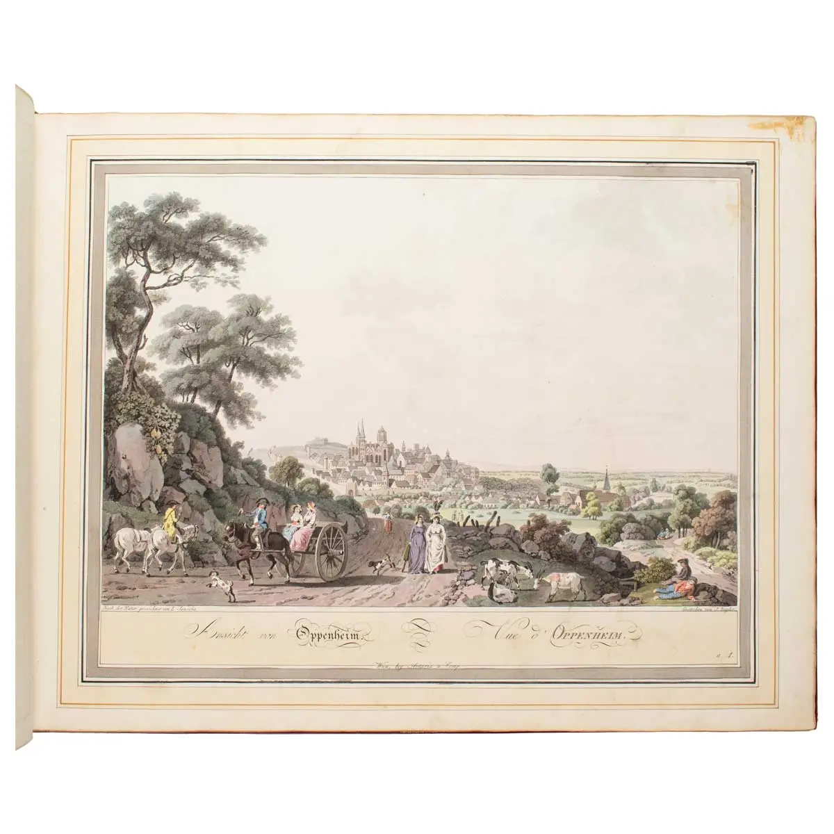 Collection de Cinquante Vues du Rhin. depuis Spire jusqu’à Dusseldorf Dessinees sur lieux d’apres Natur 1798 (4)