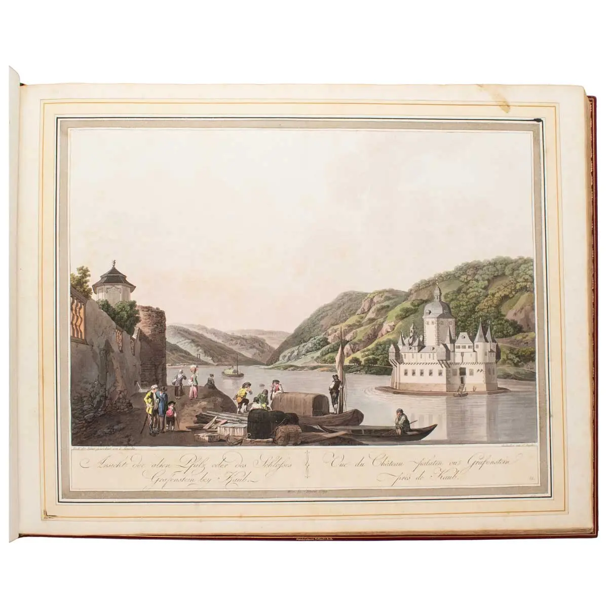 Collection de Cinquante Vues du Rhin. depuis Spire jusqu’à Dusseldorf Dessinees sur lieux d’apres Natur 1798 (1)