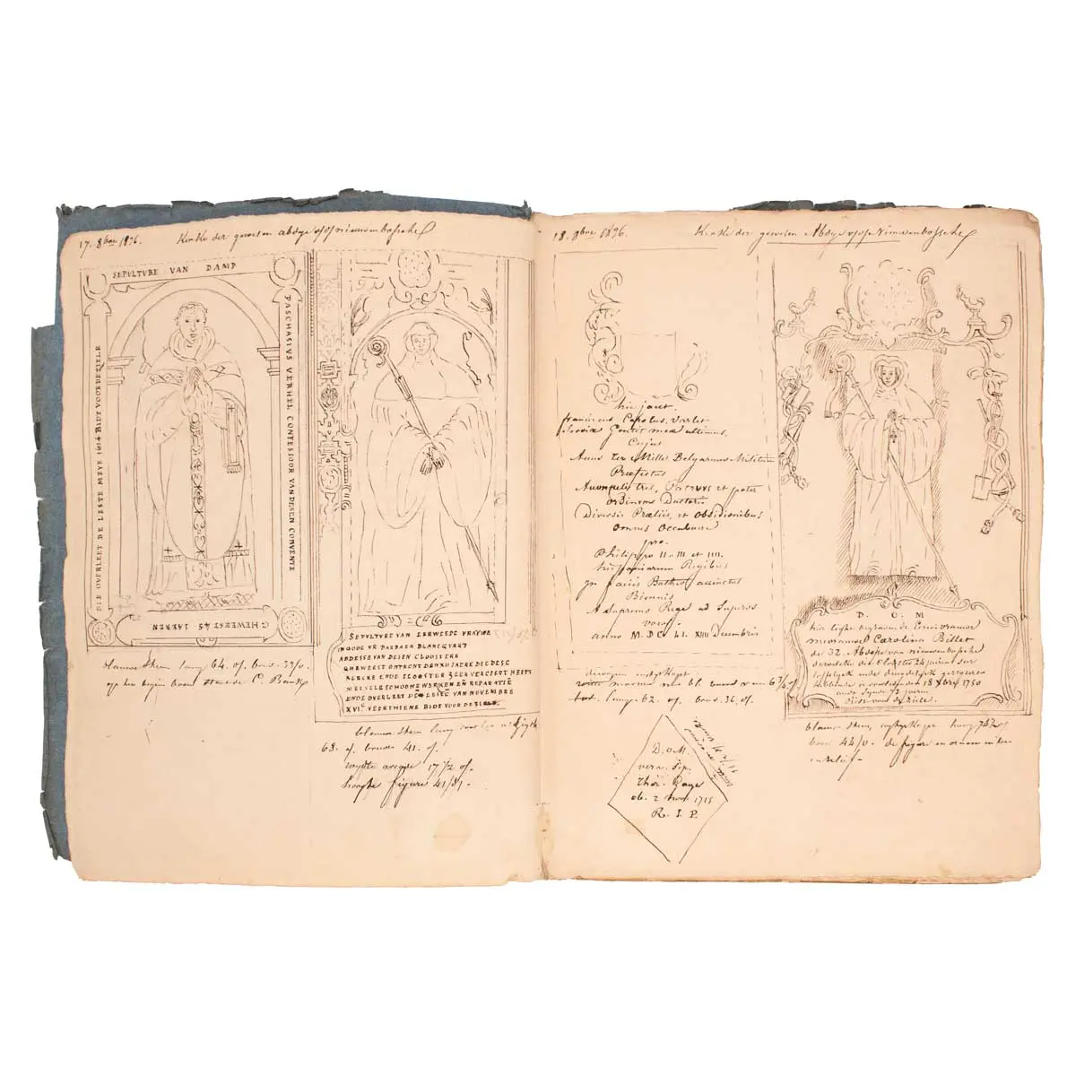[EPIGRAPHY] Six Notebooks Of Drawings Of Tombstones And Records Of Funerary Inscriptions (2)