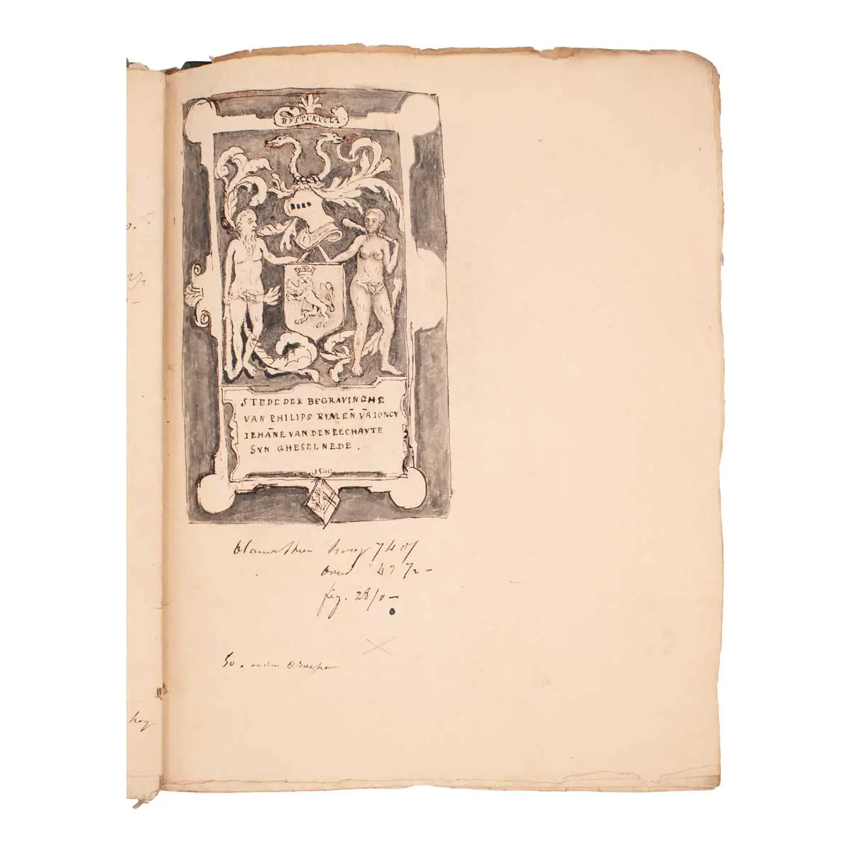 [EPIGRAPHY] Six Notebooks Of Drawings Of Tombstones And Records Of Funerary Inscriptions (13)