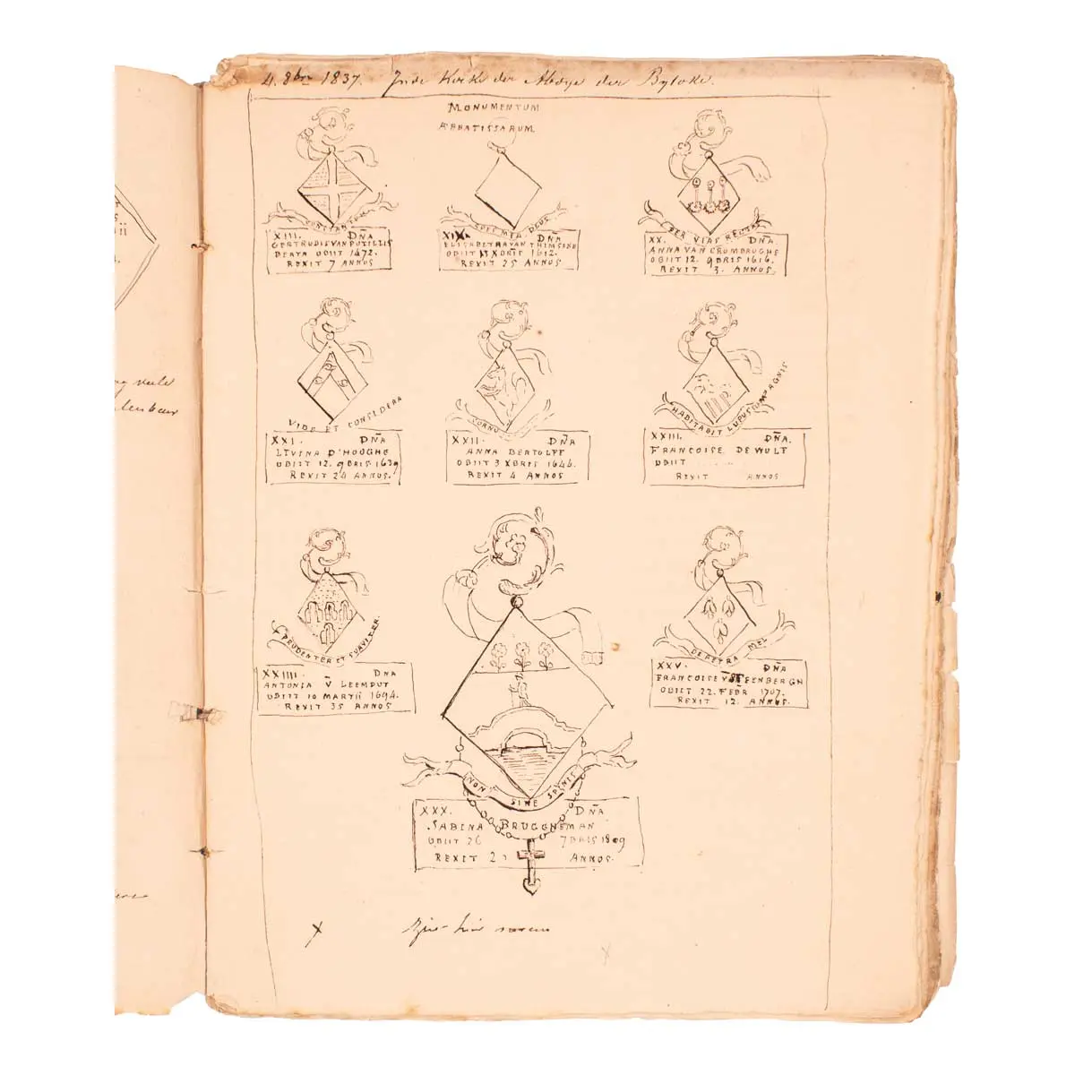 [EPIGRAPHY] Six Notebooks Of Drawings Of Tombstones And Records Of Funerary Inscriptions (5)