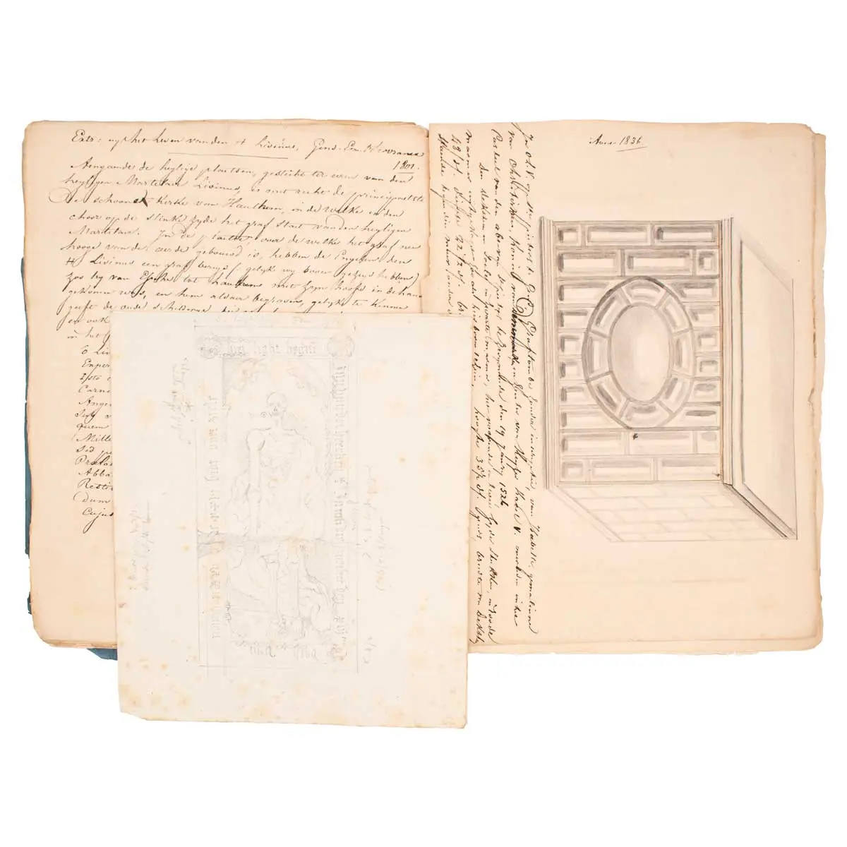 [EPIGRAPHY] Six Notebooks Of Drawings Of Tombstones And Records Of Funerary Inscriptions (3)