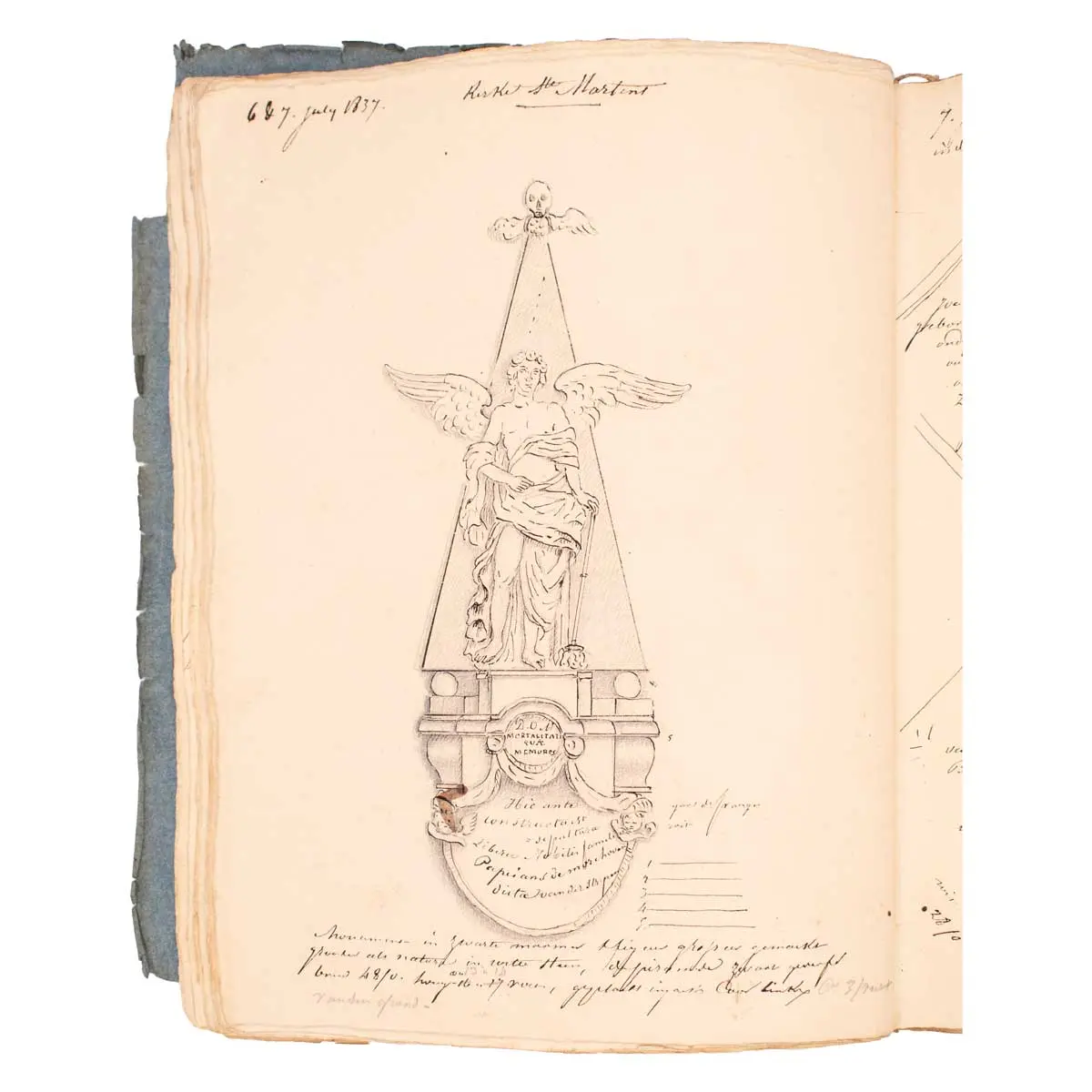[EPIGRAPHY] Six Notebooks Of Drawings Of Tombstones And Records Of Funerary Inscriptions (18)