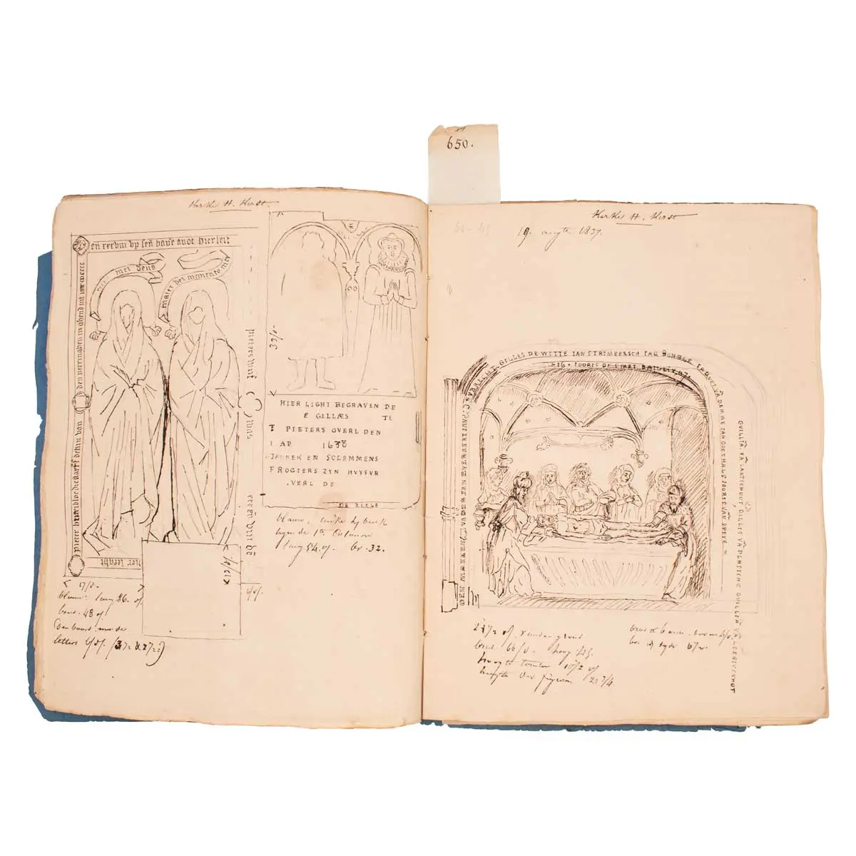 [EPIGRAPHY] Six Notebooks Of Drawings Of Tombstones And Records Of Funerary Inscriptions (15)