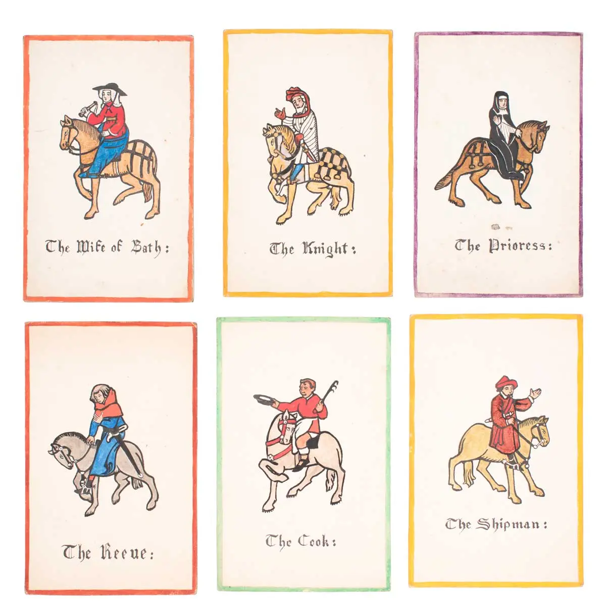 17 original watercolours of Canterbury Tales Characters (2)