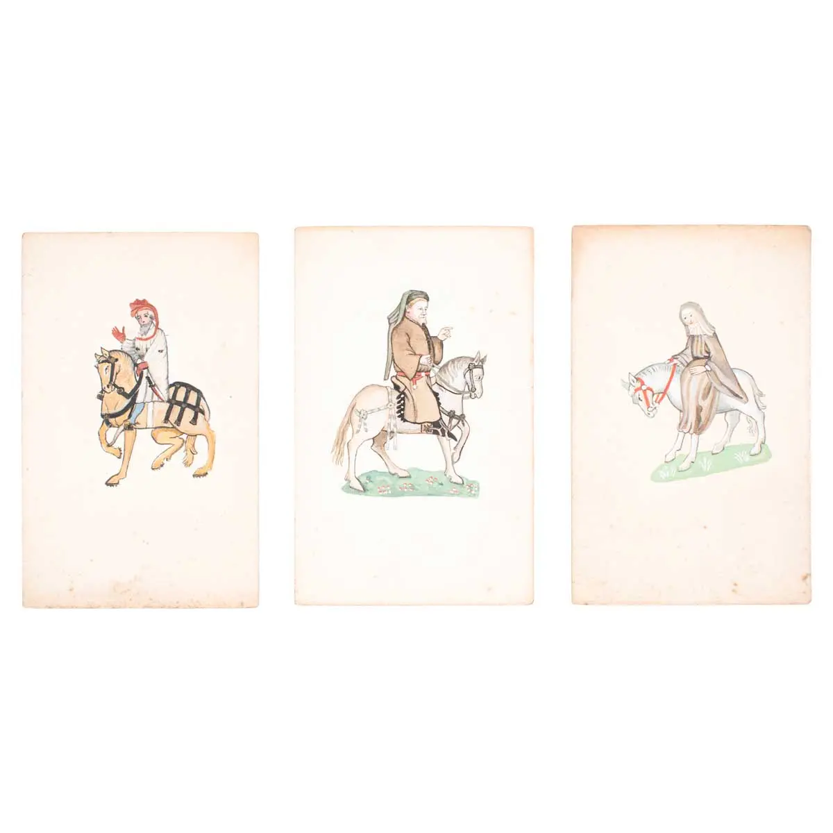 17 original watercolours of Canterbury Tales Characters (3)