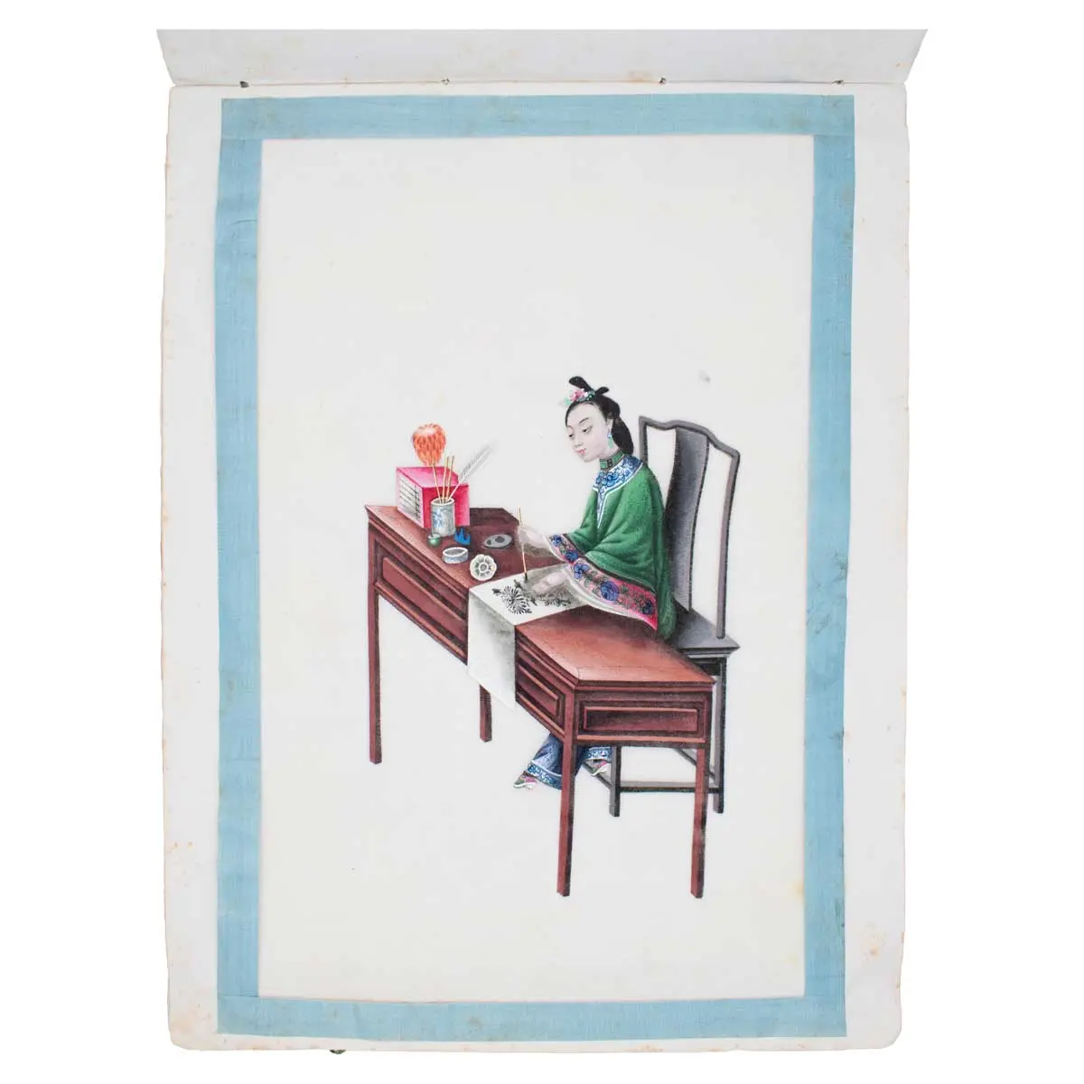 A Fine Chinese Album of Brilliant Water Colour Studies (3)