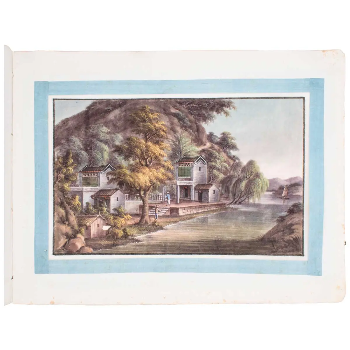 A Fine Chinese Album of Brilliant Water Colour Studies (5)