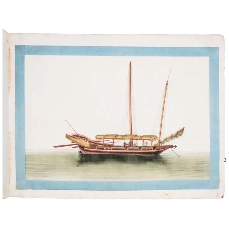 A Fine Chinese Album of Brilliant Water Colour Studies